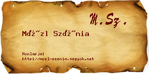 Mözl Szénia névjegykártya